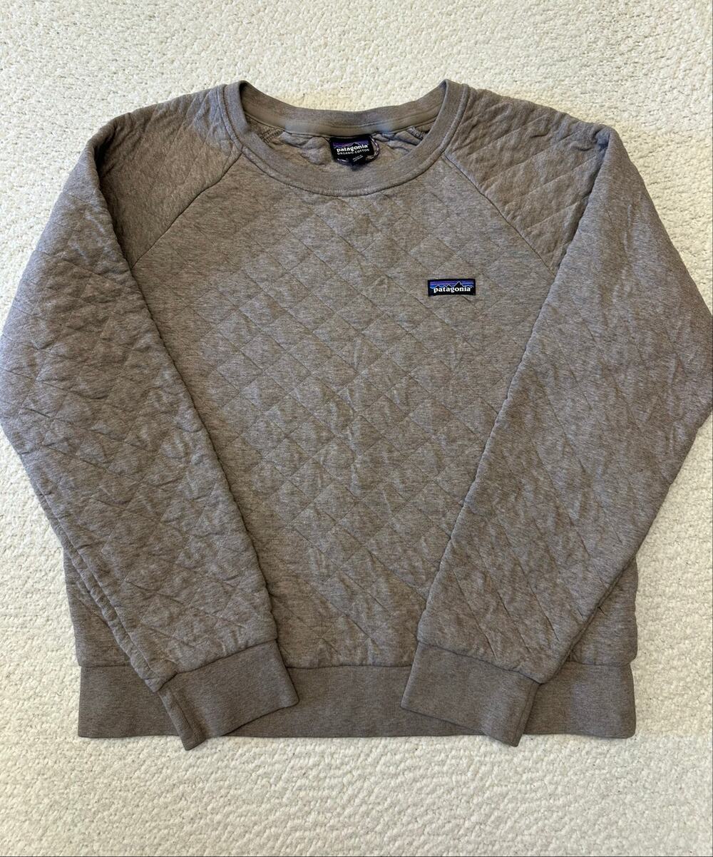 Patagonia Womens Organic Cotton Quilt Crew Pullover Large